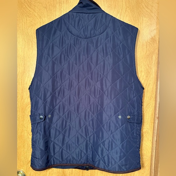 Magaschoni Mens Medium Blue Fleece Lined Quilted vest - Picture 4 of 10
